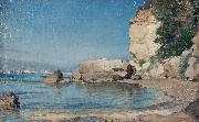 Albert Hertel Italienische Landschaft oil